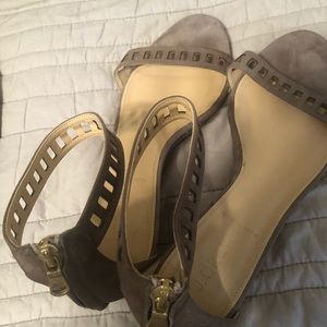 Jcrew Suede wedges-37.5 stone grey